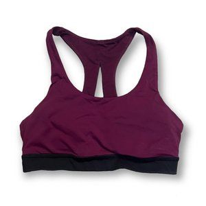 Lululemon plum mesh back racerback sports bra